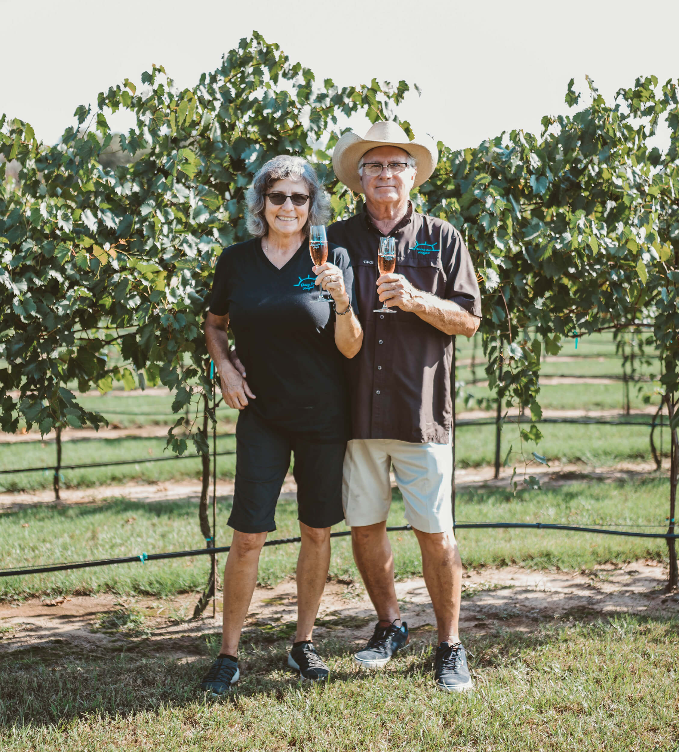 The owners of the winery near Austin, TX - Rising Sun Vineyard