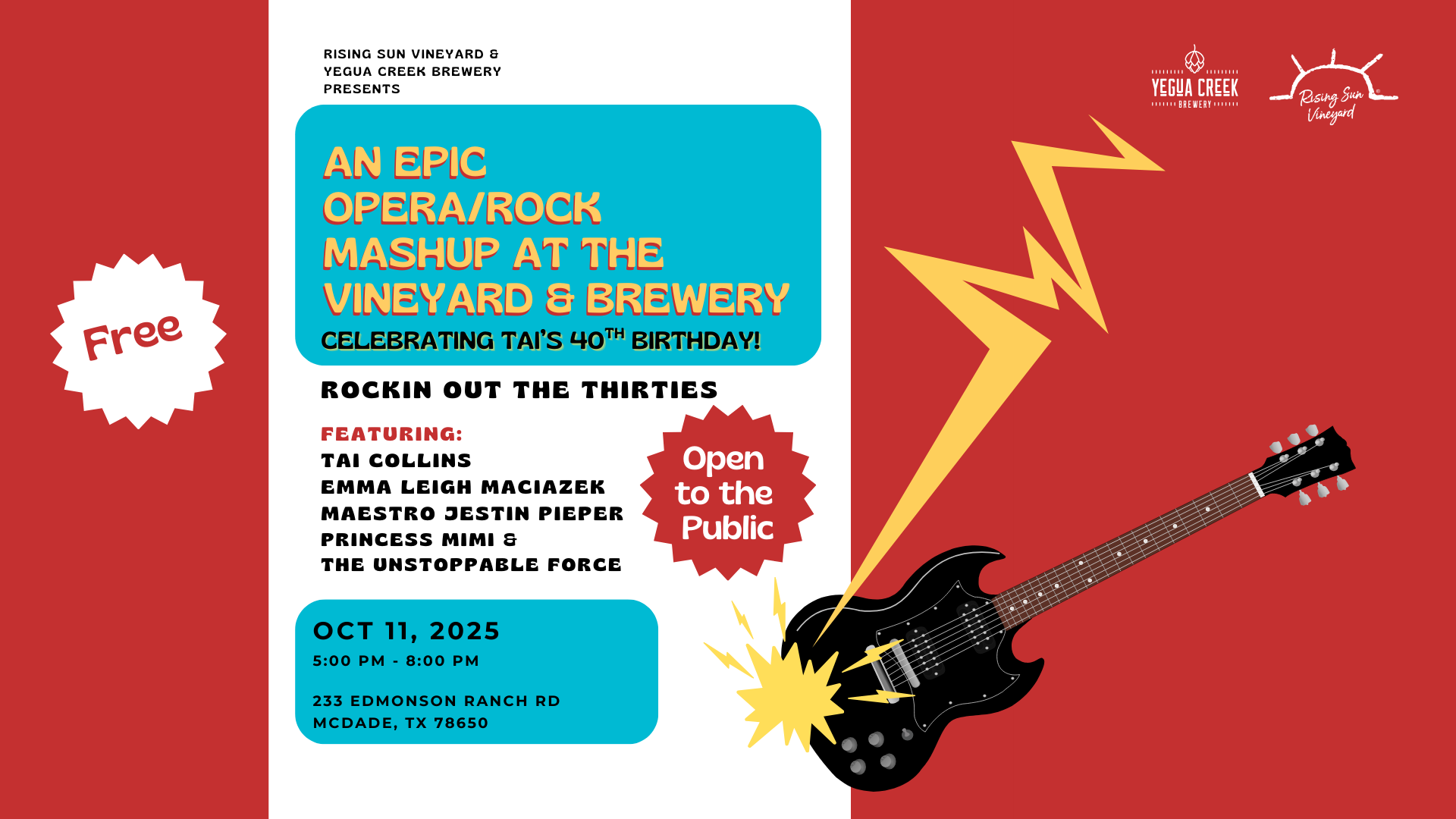 Enjoy a FREE Rock/Opera Performance With Us!